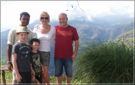 Lanka Tour Driver with Tourist Family