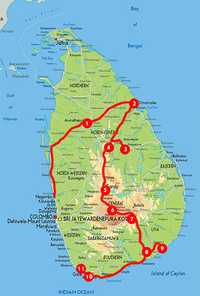 Discover Sri Lanka Map